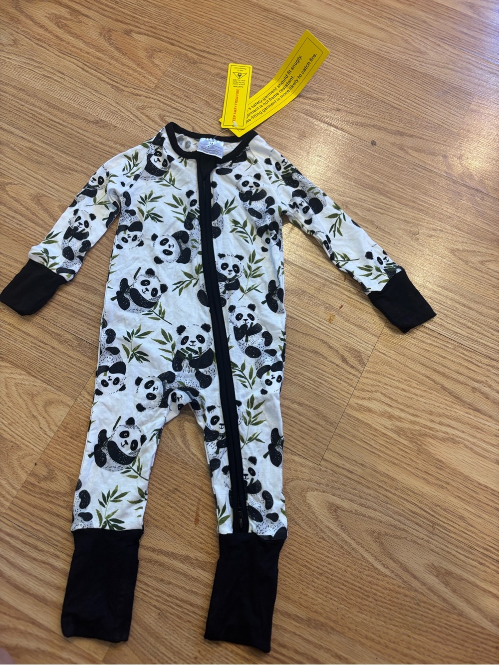 Panda Print Black & White bamboo sleeper